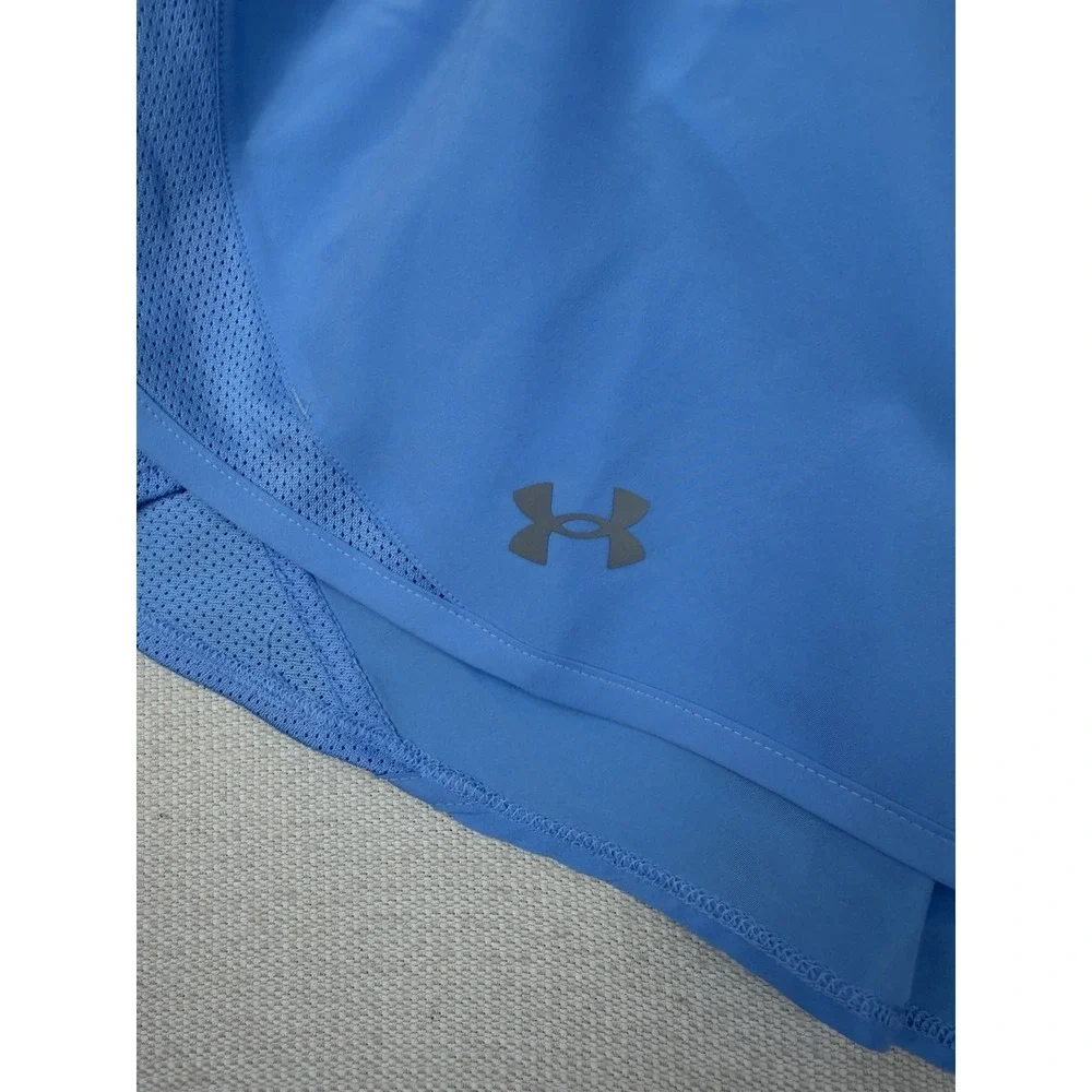 Under Armour Women's Fly By 3" Shorts Size 1X Blue NWT Running Athletic Lined - Picture 3 of 15